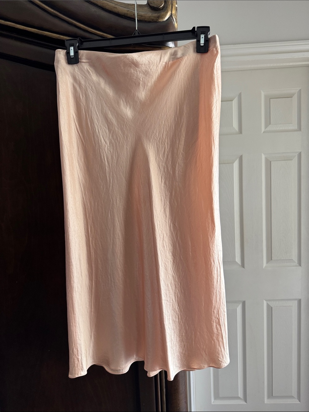 Vince Peach Satin Midi Slip Skirt sizes